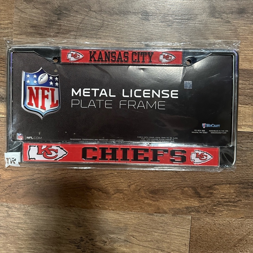 Kansas City Chiefs NFL Metal License Plate Frame